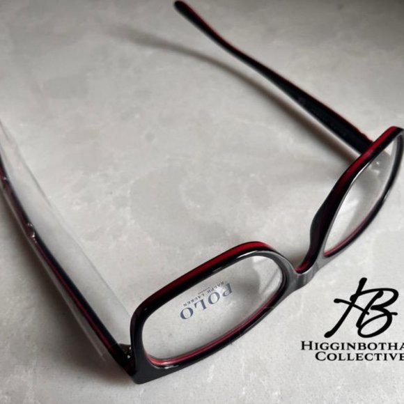 POLO PH2211 5668 Rectangle Shiny Black/Red/Black Demo Lens 55 mm Mens Eyeglasses - Picture 7 of 9